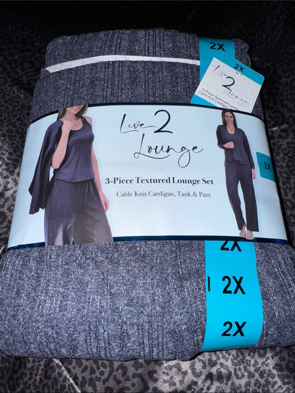 Live 2 Lounge 3-Piece Textured Lounge Set - Gray